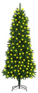 VidaXL Umjetno osvijetljeno božićno drvce 240 cm zeleno