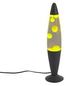 Lava lampa prozirna sa žutim voskom uklj. LED - Molten Lava