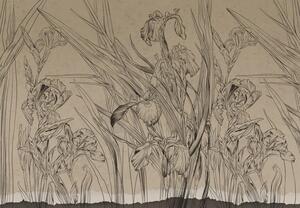 Foto tapeta - Obrisi cvijeća (147x102 cm)