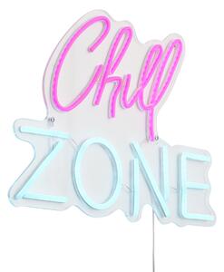 Neonska zidna svjetiljka ružičasta s plavom bojom, uključujući LED - Chill Zone