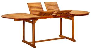 VidaXL Vrtni blagovaonski stol (160 - 240)x100x75 cm od drva bagrema