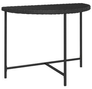 VidaXL Vrtni stol crni 100 x 50 x 75 cm od poliratana