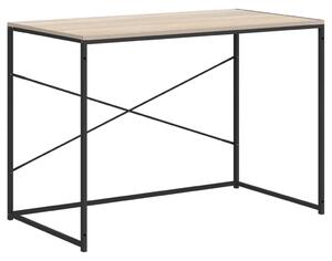 VidaXL Stol za računalo crni i boja hrasta 110x60x70 cm od iverice