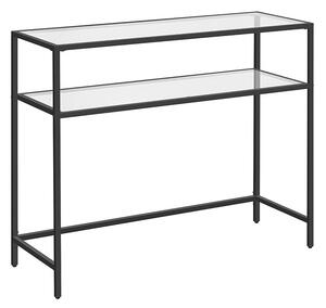 Konzolni stol s dvije police - Crna