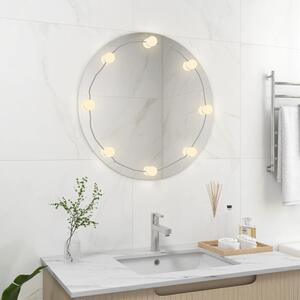 VidaXL Zidno ogledalo s LED svjetlima okruglo stakleno
