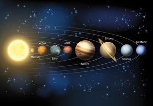Foto tapeta - Planetarni sustav (147x102 cm)