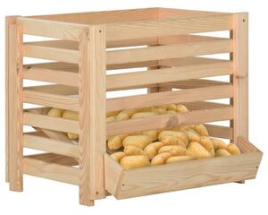 VidaXL Kutija za krumpire 60 x 40 x 50 cm od masivne borovine