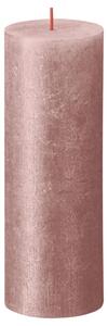 Bolsius rustične debele svijeće Shimmer 4 kom 190 x 68 mm ružičaste