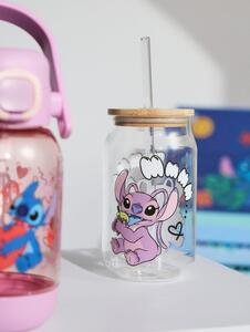 Sinsay - Staklena šalica s poklopcem i slamkom Lilo & Stitch