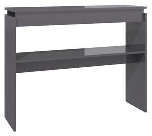 VidaXL Konzolni stol visoki sjaj sivi 102 x 30 x 80 cm od iverice