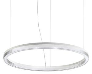 IDEAL LUX Ideal Lux Crown LED viseća svjetiljka, Ø 80 cm, bijela, metal, Bijela, Dnevni boravak/blagovaonica, Metal