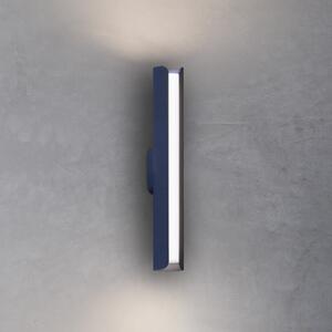IDEAL LUX Ideal Lux Dorica LED zidna svjetiljka, plava, visina 30 cm, metal, Plava, Dnevni boravak/blagovaonica, Aluminij