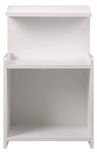 Noćni ormarić s policom od MDF-a 40x35x62cm bijele boje