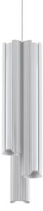 IDEAL LUX Ideal Lux Dorica LED viseća svjetiljka, bijela, Ø 9 cm, metal, 3-svjetiljka, prigušiva, Bijela, Dnevni boravak/blagovaonica, Aluminij