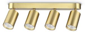 IDEAL LUX Ideal Lux Dynamite okrugli mesingani stropni reflektor, 38 cm, 4 svjetla, Zlato / mjed, Dnevni boravak/blagovaonica, Metal
