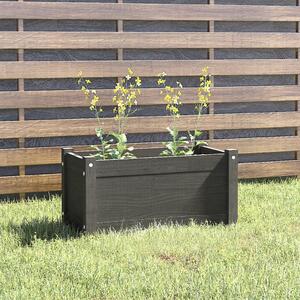 VidaXL Vrtna sadilica siva 60 x 31 x 31 cm od masivne borovine