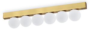 IDEAL LUX Ideal Lux Binomio LED stropna svjetiljka od mesinga, duljina 44 cm, 6 sijalica, Zlato / mjed, Dnevni boravak/blagovaonica, Metal