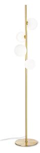 IDEAL LUX Ideal Lux Perlage podna lampa, mesing/bijela, visina 164 cm, 4 svjetla, Zlato / mjed, Dnevni boravak/blagovaonica, Metal