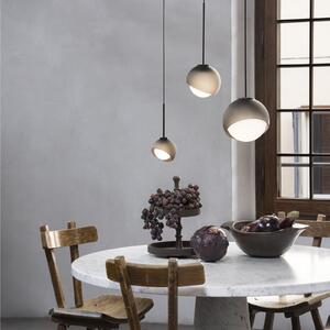 IDEAL LUX Lampa za viseće svjetlo Ideal Lux Bloom, Ø 30 cm, crna, metal/staklo, prigušiva, Crno, Dnevni boravak/blagovaonica, Metal