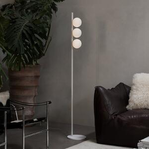 IDEAL LUX Ideal Lux Binomio podna lampa, bijela, visina 160 cm, metal, 3 svjetla, Bijela, Dnevni boravak/blagovaonica, Metal