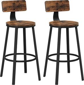 Set od 2 barske stolice Greige Black - Smeđe-crna