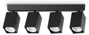 IDEAL LUX Ideal Lux Dynamite četverostruki kvadratni stropni reflektor, crna, 38 cm, 4, Crno, Dnevni boravak/blagovaonica, Metal