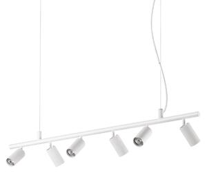 IDEAL LUX Ideal Lux Dynamite okrugla viseća lampa, bijela, s 6 svjetiljki, Bijela, Dnevni boravak/blagovaonica, Metal