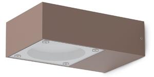IDEAL LUX Ideal Lux Sirio vanjska zidna svjetiljka, smeđa, širina 10 cm, metal, Smeđa / hrđa, Aluminij