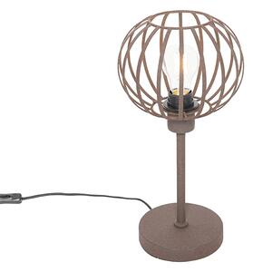 Dizajnerska stolna lampa hrđavo smeđa - Johanna