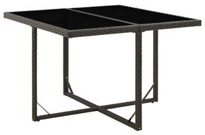 VidaXL Vrtni stol crni 109 x 107 x 74 cm od poliratana i stakla