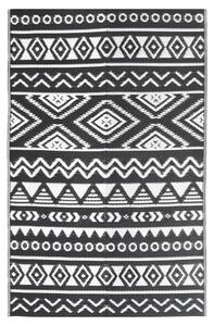 VidaXL Vanjski tepih crni 120 x 180 cm PP