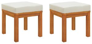 VidaXL Vrtni stolci s jastucima 2 kom 40x40x42 cm od bagremovog drva