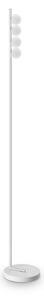 IDEAL LUX Ideal Lux Binomio LED podna lampa, bijela, 155 cm, metal, 4 svjetla, Bijela, Dnevni boravak/blagovaonica, Metal