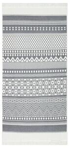 VidaXL Tepih sivo-bijeli 100 x 200 cm pamučni