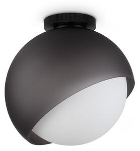 IDEAL LUX Stropna svjetiljka Ideal Lux Bloom, Ø 30 cm, crna, metal/staklo, prigušiva, Crno, Dnevni boravak/blagovaonica, Metal