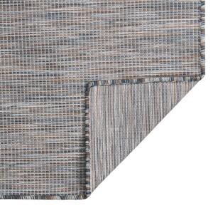 VidaXL Vanjski tepih ravnog tkanja 160 x 230 cm smeđe-plava