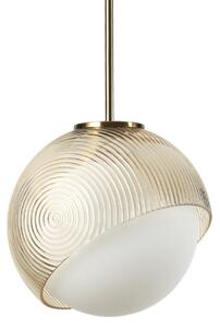 IDEAL LUX Lampa za viseće svjetlo Ideal Lux Bloom, Ø 17 cm, mesing, metal/staklo, prigušiva, Zlato / mjed, Dnevni boravak/blagovaonica, Metal