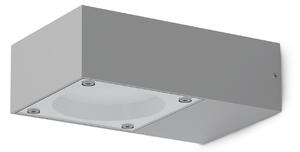 IDEAL LUX Ideal Lux Sirio vanjska zidna svjetiljka, siva, širina 10 cm, metal, Sivo, Aluminij