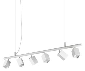 IDEAL LUX Ideal Lux Dynamite četvrtasto viseće svjetlo, bijelo, 6-svjetiljkama, Bijela, Dnevni boravak/blagovaonica, Metal