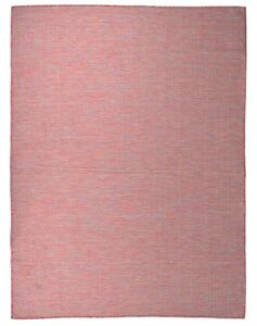 VidaXL Vanjski tepih ravnog tkanja 120 x 170 cm crveni