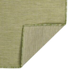 VidaXL Vanjski tepih ravnog tkanja 120 x 170 cm zeleni