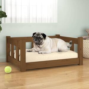 VidaXL Krevet za pse boja meda 65,5x50,5x28 cm od masivne borovine