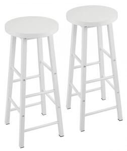 Set od 2 bistro stolice od MDF-a i metala - Bijela