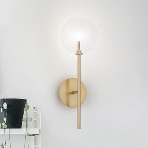 IDEAL LUX Ideal Lux Equinoxe zidna svjetiljka, mesing/prozirno, visina 45 cm, Zlato / mjed, Dnevni boravak/blagovaonica, Metal