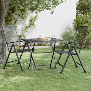 VidaXL Vrtni stol od ekspandirane metalne mreže 80x80x72 cm antracit