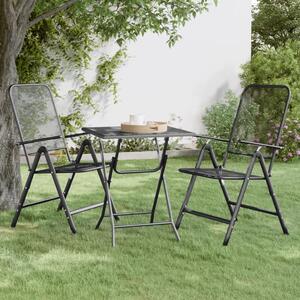 VidaXL Vrtni stol od ekspandirane metalne mreže 60x60x72 cm antracit