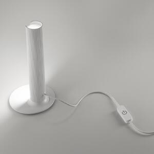 IDEAL LUX Ideal Lux Dorica LED stolna lampa, bijela, visina 25 cm, prigušiva, Bijela, Dnevni boravak/blagovaonica, Aluminij