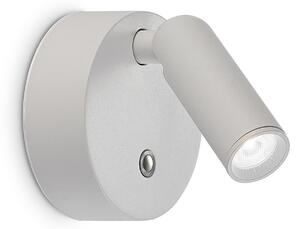 IDEAL LUX Ideal Lux Bean LED punjivi zidni reflektor, bijeli, širina 8 cm, prigušiva, Bijela, Dnevni boravak/blagovaonica, Metal