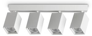 IDEAL LUX Ideal Lux Dynamite četverosvjetiljni četvrtasti stropni reflektor, bijeli, 38 cm, Bijela, Dnevni boravak/blagovaonica, Metal