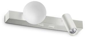 IDEAL LUX Ideal Lux Binomio LED zidna svjetiljka, bijela, širina 22 cm, metal, 2 svjetla, Bijela, Dnevni boravak/blagovaonica, Metal, Zidni reflektor